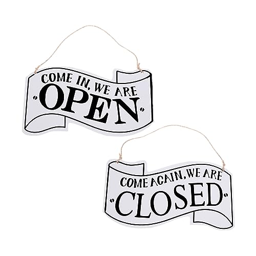 GLEAVI Doppelseitiges Vintage Türschild Come We Are Open Come Again We Are Closed Robustes Hängeschild Mit Seil Für Geschäft Bar Club Weißes Dekorationsschild Für Türen Und Fenster GLEAVI Doppelseitiges Vintage Türschild Come We Are Open Come Again We Are Closed Robustes Hängeschild Mit Seil Für Geschäft Bar Club Weißes Dekorationsschild Für Türen Und Fenster von GLEAVI