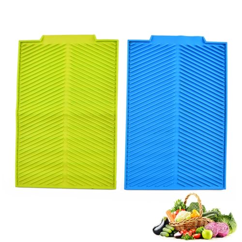 GLEAVI Rutschfeste Silikon abtropfmatte Hitzebeständig und Isolierpad Trocknungs Spülbeckenmatte für Küche Platzsparend Rollbar Umweltfreundlich Himmelblau GLEAVI Rutschfeste Silikon abtropfmatte Hitzebeständig und Isolierpad Trocknungs Spülbeckenmatte für Küche Platzsparend Rollbar Umweltfreundlich Himmelblau von GLEAVI