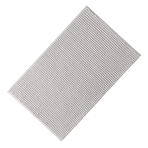 GLEAVI Saugfähige Boden Matte für Badezimmer wc Teppich toiletten Teppich Bath Rug duschmatte badteppich Duschvorleger Badezimmer-Schlafzimmer-Matte saugfähiger Badvorleger Polyester Grey von GLEAVI