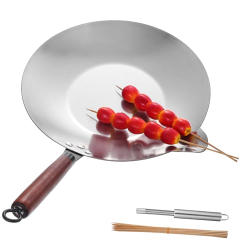 GLEAVI Schmelztopf für Langer Wok mit Entkerner und Holzspießen für Zubereitung von Süßigkeiten und Kandierten Früchten Hitzebeständig und Einfach zu Bedienen GLEAVI Schmelztopf für Langer Wok mit Entkerner und Holzspießen für Zubereitung von Süßigkeiten und Kandierten Früchten Hitzebeständig und Einfach zu Bedienen von GLEAVI