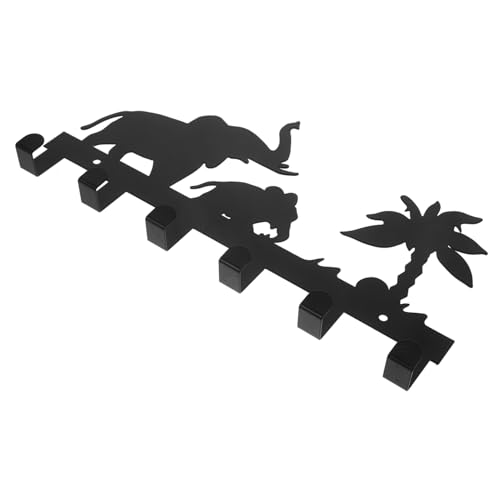 GLEAVI Schwarze Wandhaken Garderobenleiste aus Robustem Eisen Praktischer Schlüsselhalter und Handtuchhaken Multifunktional für Flur Bad und Küche Langlebig und Platzsparend GLEAVI Schwarze Wandhaken Garderobenleiste aus Robustem Eisen Praktischer Schlüsselhalter und Handtuchhaken Multifunktional für Flur Bad und Küche Langlebig und Platzsparend von GLEAVI