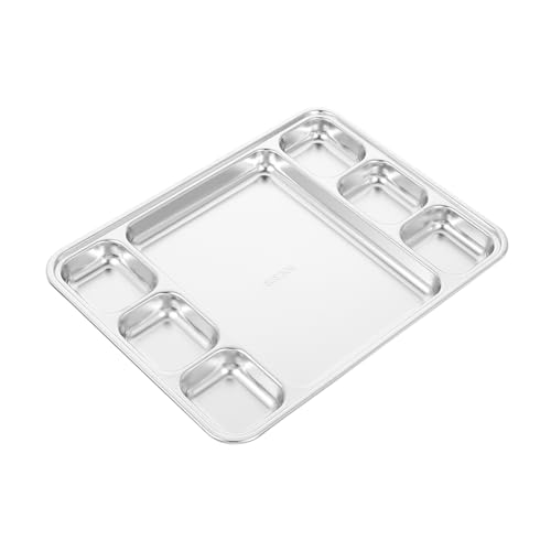 GLEAVI Servierplatte mit Fächern Geteilte Snackschale für Grillen Buffet und Picknick Praktische Leicht zu Reinigende Portionsteller für Vielseitige Nutzung von GLEAVI