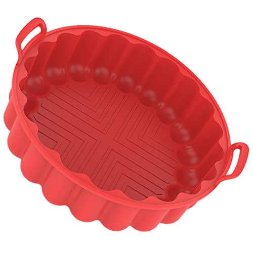 GLEAVI Silicone Air Fryer Liner Wiederverwendbare Antihaftmatte für Heißluftfritteuse Mikrowellengeeignetes Zubehör zum Des Frittierkorbs Einfachen von GLEAVI