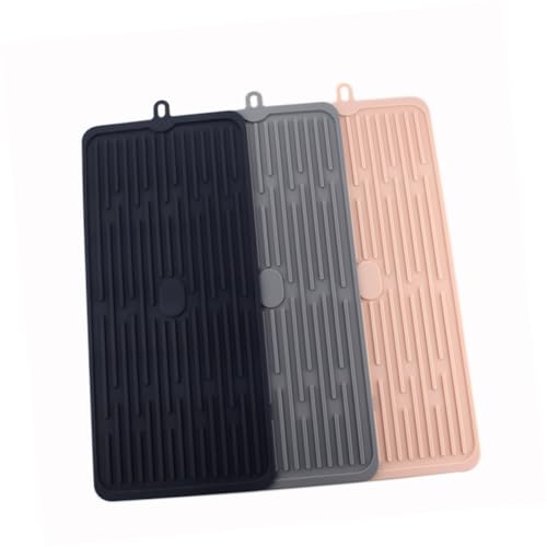 GLEAVI Silikon Abtropfmatte mit Tiefen Rillen Dicke Küchen Ablage Rutschfeste Geschirr Trocknungsmatte für Obst Gemüse Langlebiges Drain Pad Schwarz für Spüle und Bar Einsatz GLEAVI Silikon Abtropfmatte mit Tiefen Rillen Dicke Küchen Ablage Rutschfeste Geschirr Trocknungsmatte für Obst Gemüse Langlebiges Drain Pad Schwarz für Spüle und Bar Einsatz von GLEAVI