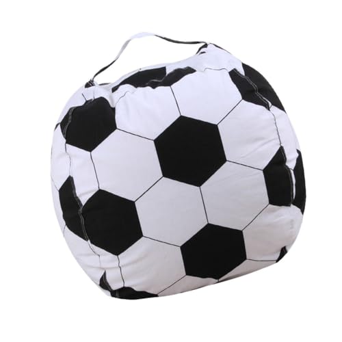 GLEAVI Sitzsack Fußball Design Aufbewahrungstasche für Kuscheltiere und Decken Kinderfreundlich Praktische Handhabung und Platzsparend von GLEAVI