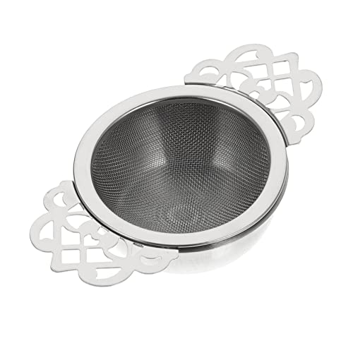 GLEAVI Teesieb Feinmaschiger Teefilter Tee Absperrer Langlebig Rostfrei für Teekannen Teezubereitung Zuhause für Teeliebhaber Silber von GLEAVI