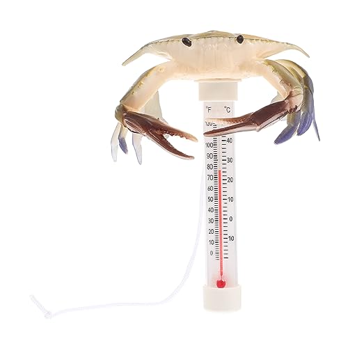 GLEAVI Thermometer -krabbe Sommer-pool-thermometer Poolthermometer Für Den Sommer Thermometer Im Freien Süßes Poolthermometer Party-spaß-requisite Pool-requisite Plastik von GLEAVI