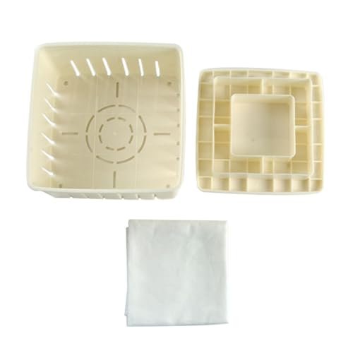 GLEAVI Tofu Maker mit Baumwolltuch DIY Tofu Formen Werkzeug Kleines Küchenutensil Stabile Materialqualität Einfache Handhabung für Zuhause und Gastronomie von GLEAVI