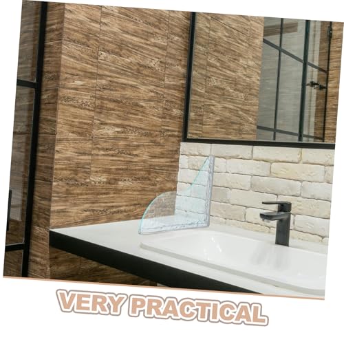 GLEAVI Spritzschutz Fürs Badezimmer Aus Kunststoff Und Selbstklebend Für Badewanne Und Waschbecken Eck-spritzschutz Abnehmbar Und Einfach Zu Montieren von GLEAVI