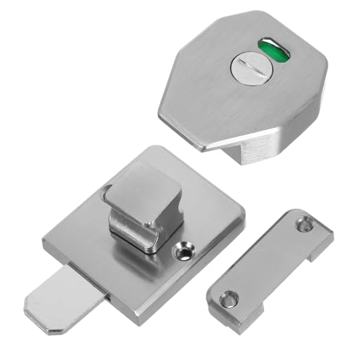GLEAVI Türschloss mit Belegungsanzeige Robuster Verriegelungsriegel für Toiletten Einfache Montage Verschleißfestes Bad Trennwand Hardware Klare Besetzt Frei Anzeige von GLEAVI
