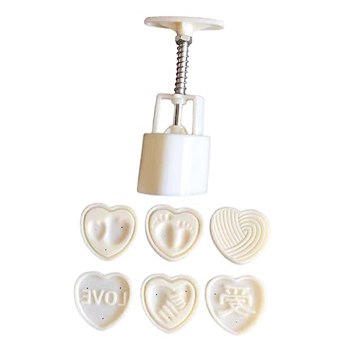 GLEAVI Valentinstag Backform Herzförmige Mooncake Moulds Antihaft DIY Keksstempel Prägung für Kuchen und Desserts für Liebevolle Backkreationen von GLEAVI