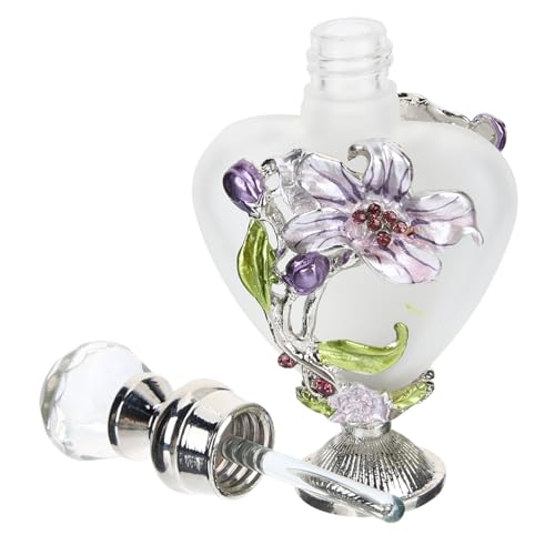 GLEAVI Vintage Glas Parfümflasche Bemalt und Emailliert Nachfüllbarer Aromaflasche für Ätherische Öle Tragbarer Duftbehälter für Reisen und Alltag Geeignet für Erwachsene GLEAVI Vintage Glas Parfümflasche Bemalt und Emailliert Nachfüllbarer Aromaflasche für Ätherische Öle Tragbarer Duftbehälter für Reisen und Alltag Geeignet für Erwachsene von GLEAVI