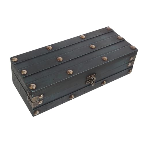 GLEAVI Vintage Holz Schmuckbox Retro Aufbewahrungsbox für Schmuck Uhren Kleinigkeiten Multifunktionale Truhe als Geschenkbox oder Deko Element GLEAVI Vintage Holz Schmuckbox Retro Aufbewahrungsbox für Schmuck Uhren Kleinigkeiten Multifunktionale Truhe als Geschenkbox oder Deko Element von GLEAVI