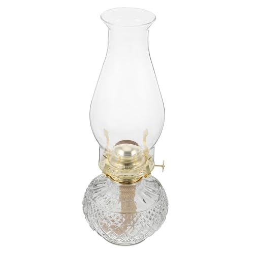 GLEAVI Vintage Kerosinlampe aus Retro Öllampe für Innendekoration Tischbeleuchtung Vielseitig Einsetzbar für Wohnzimmer Küchen und Notbeleuchtung Transparentes Design ohne Öl von GLEAVI