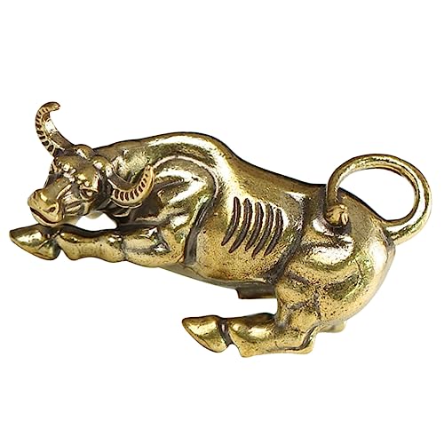GLEAVI Vintage Messing Bürostier Skulptur Retro Ox Figur Desktop Dekoration für Zuhause und Büro Handgefertigte Bull Figur aus Sicherem Massivem Messing Geschenkidee für Freunde und GLEAVI Vintage Messing Bürostier Skulptur Retro Ox Figur Desktop Dekoration für Zuhause und Büro Handgefertigte Bull Figur aus Sicherem Massivem Messing Geschenkidee für Freunde und von GLEAVI