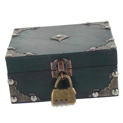 GLEAVI Vintage Schmuckbox aus Holz mit Zahlenschloss Aufbewahrungsbox für Ringe und Ohrringe Retro Stil Schmuckkästchen Organizer für Zuhause Schlafzimmer Wohnzimmer Dekorative Truhe GLEAVI Vintage Schmuckbox aus Holz mit Zahlenschloss Aufbewahrungsbox für Ringe und Ohrringe Retro Stil Schmuckkästchen Organizer für Zuhause Schlafzimmer Wohnzimmer Dekorative Truhe von GLEAVI