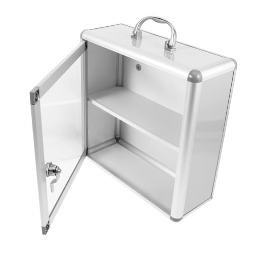 GLEAVI Wandmedizinbox Transparente Aufbewahrungsbox für Medikamente Robustes Design Platzsparend für Zuhause Büro und Kindergarten Einfache Zugänglichkeit im Notfall Vielseitig Einsetzbar von GLEAVI