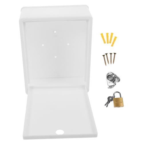 GLEAVI Wandmontierte Milchbox mit Schloss Praktische Weiße Aufbewahrungsbox für Milchflaschen und Post Wetterfest und Platzsparend für Garten und Büro GLEAVI Wandmontierte Milchbox mit Schloss Praktische Weiße Aufbewahrungsbox für Milchflaschen und Post Wetterfest und Platzsparend für Garten und Büro von GLEAVI