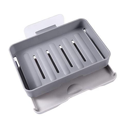 GLEAVI Wandmontierter Seifenhalter aus Robustem Material Dunkelgraue Abtropfschale mit Ablauflöchern Praktische Single Layer Seifenbox für Badezimmer Küche und Waschtisch Langlebig und GLEAVI Wandmontierter Seifenhalter aus Robustem Material Dunkelgraue Abtropfschale mit Ablauflöchern Praktische Single Layer Seifenbox für Badezimmer Küche und Waschtisch Langlebig und von GLEAVI