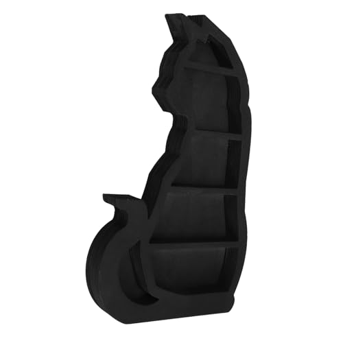 GLEAVI Wandregal Katzenform aus Holz für Dekorativer Halter für Steine und Schmuck für Büro und Feste und Vielseitig Einsetzbar GLEAVI Wandregal Katzenform aus Holz für Dekorativer Halter für Steine und Schmuck für Büro und Feste und Vielseitig Einsetzbar von GLEAVI