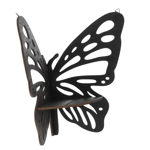 GLEAVI Wandregal Schmetterling aus Holz Eckregal für Schlafzimmer Wohnbereich Langlebig für Dekoration und Aufbewahrung von Kristallen und Alltagsgegenständen von GLEAVI