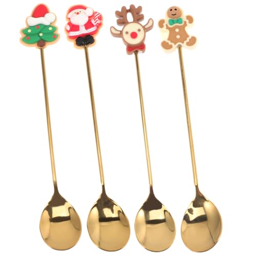 GLEAVI Weihnachtsbesteckset mit Süßem Cartoon Design Teiliges Set aus und Harz für Festliche Tischdekoration im Restaurant und Zuhause von GLEAVI