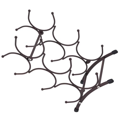 GLEAVI Weinregal Abnehmbar Retro Design Rustikal für Tisch Küche Wohnzimmer Stabiles Flaschenhalter Weinaufbewahrung Elegant in Antik von GLEAVI