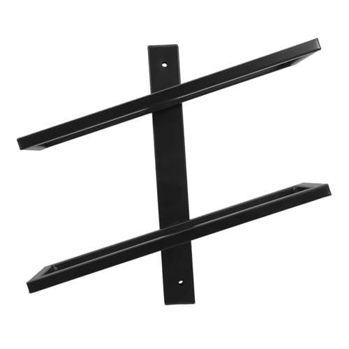 GLEAVI Weinregal Für Die Wand Robuste Halterung Aus Schmiedeeisen – Dekorativer Weinflaschenhalter Im Industriestil – Zweistöckiges Design Mit 9 X 27 cm Großen Schlitzen von GLEAVI