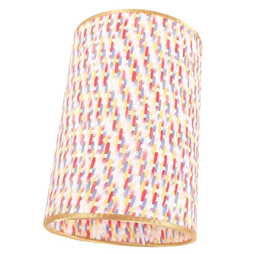 GLEAVI Woven Lampenschirm aus PVC für Tischlampen Rustikaler Ersatzschirm für Wohnzimmer Schlafzimmer Hotels und Bars Weichere Beleuchtung Langlebig und Praktisch von GLEAVI