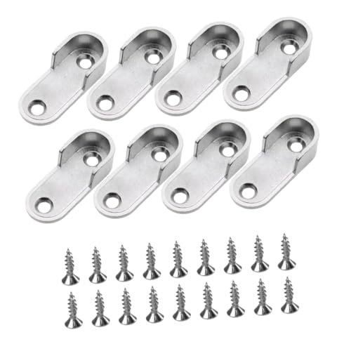 GLEAVI Zinklegierung Silber Hängeschrank Stange Unterstützung Schrank Rohr Halter Kleidung Stange Sitz Kleiderschrank Stange Halterung von GLEAVI