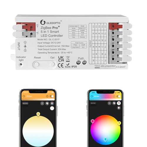 GLEDOPTO 5 in 1 Smart LED Controller ZigBee Pro RGBCCT RGBW RGB WwCW Dimmer DC12-24V Mehrere Steuermodi Um Das Szenario-Modus Anpassen GLEDOPTO 5 in 1 Smart LED Controller ZigBee Pro RGBCCT RGBW RGB WwCW Dimmer DC12-24V Mehrere Steuermodi Um Das Szenario-Modus Anpassen von GLEDOPTO