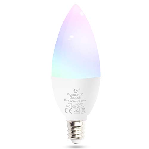 GLEDOPTO Upgrade PRO Version Zigbee Smart Candle Bulb E14 Dimmable 4W RGB CCT Colour LED Bulbs Compatible with Amazon Echo Plus(Zigbee Hub Required, No WiFi Bulb) von GLEDOPTO