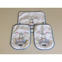 3 Pc. Vintage 30Er Jahre-Tisch-Läufer-Set von GLEIBS