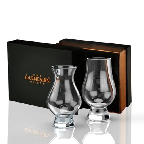 Glencairn Whiskyglas und Wasserkrug Geschenkset - Crystal Tasting Glassware für Scotch, Bourbon, Single Malt - Elegantes Whisky Geschenk für Männer, Papa, Sammler - Präsentiert in Geschenkbox von GLENCAIRN