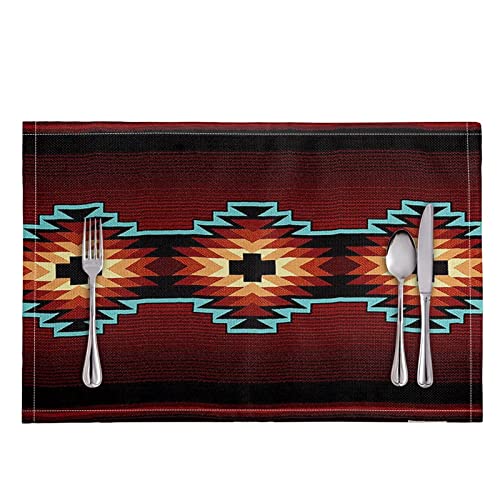 GLENLCWE Southwestern Native Azteken-Druck Tischsets 4er Set für Esstisch Abwaschbar Tischsets Platzsets Hitzebeständig GLENLCWE Southwestern Native Azteken-Druck Tischsets 4er Set für Esstisch Abwaschbar Tischsets Platzsets Hitzebeständig von GLENLCWE