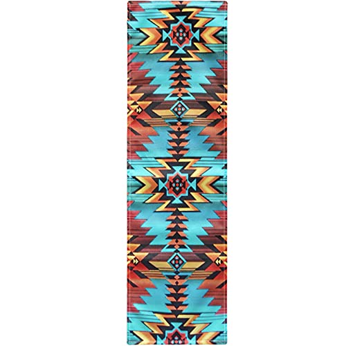GLENLCWE Tischläufer im Südwestlichen Indianer-Azteken-Navajo-Druck, 183 cm lang, rechteckiger Tischläufer für Damen und Herren von GLENLCWE