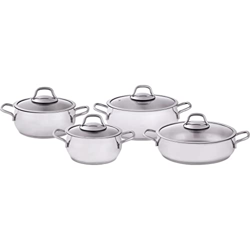 8-Teiliges Kochgeschirr-Set, Suppentopf, Soßentopf, Milchtopf, Kochgeschirr-Set Für Die Küche (Farbe: A, Größe: Siehe Beschreibung) (A, Siehe Beschreibung) von GLETSF