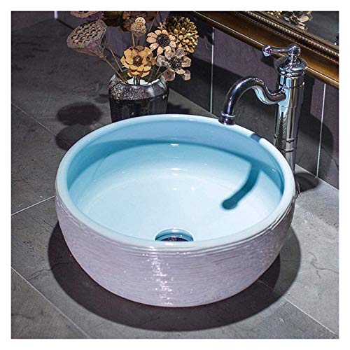 Badezimmer-Waschbecken Über Der Theke, 12-Zoll-Aufsatzwaschbecken Aus Porzellan Und Keramik, Rundes Waschbecken In Glänzendem Weiß von GLETSF
