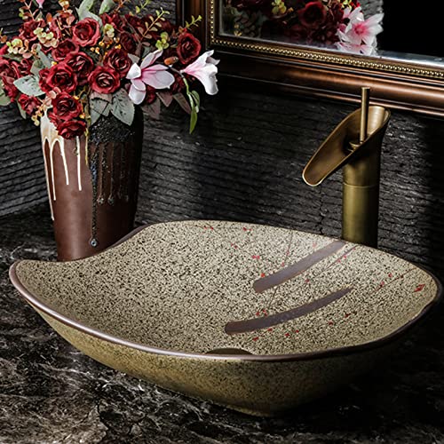 GLETSF Art Badezimmer-Waschbecken, Keramik-Aufsatzwaschbecken 45 * 40 * 12 cm, Minimalistisches Waschbecken Im Retro-Design Für Die Innen- Und Außendekoration GLETSF Art Badezimmer-Waschbecken, Keramik-Aufsatzwaschbecken 45 * 40 * 12 cm, Minimalistisches Waschbecken Im Retro-Design Für Die Innen- Und Außendekoration von GLETSF