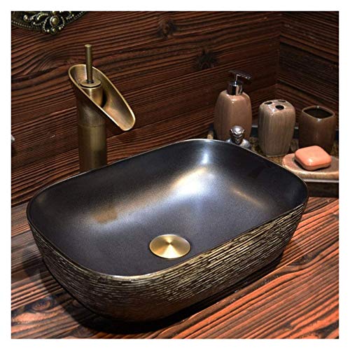 GLETSF Badezimmer-Waschbecken Über Der Theke, 12,3" X 9,3" X 3,9" Vintage Rechteckiges Waschbecken Aus Keramik, Badezimmer-Waschbecken GLETSF Badezimmer-Waschbecken Über Der Theke, 12,3" X 9,3" X 3,9" Vintage Rechteckiges Waschbecken Aus Keramik, Badezimmer-Waschbecken von GLETSF
