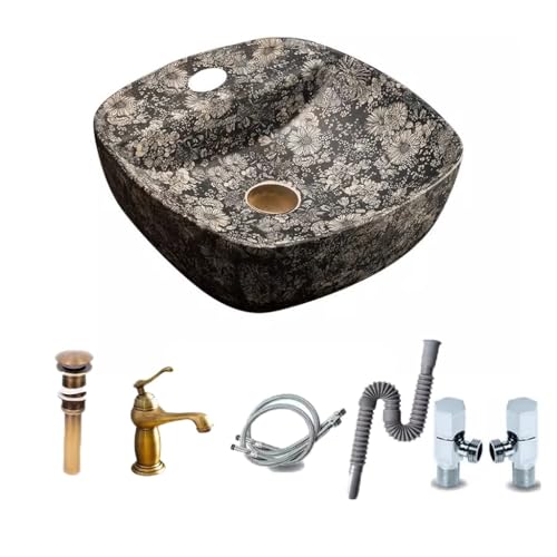 GLETSF Badezimmerwaschbecken Aufsatzwaschbecken Keramik Outdoor Retro Aufsatzwaschbecken Waschbecken Home Badezimmer Waschbecken Einzelwaschbecken Balkonwaschbecken-One Color-B GLETSF Badezimmerwaschbecken Aufsatzwaschbecken Keramik Outdoor Retro Aufsatzwaschbecken Waschbecken Home Badezimmer Waschbecken Einzelwaschbecken Balkonwaschbecken-One Color-B von GLETSF