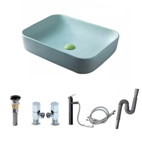 GLETSF Badezimmerwaschbecken Aufsatzwaschbecken Rechteckiges Aufsatzwaschbecken Waschbecken Keramik Badezimmerwaschbecken Home Balkonwaschbecken Einzelwaschbecken-One Color-B GLETSF Badezimmerwaschbecken Aufsatzwaschbecken Rechteckiges Aufsatzwaschbecken Waschbecken Keramik Badezimmerwaschbecken Home Balkonwaschbecken Einzelwaschbecken-One Color-B von GLETSF