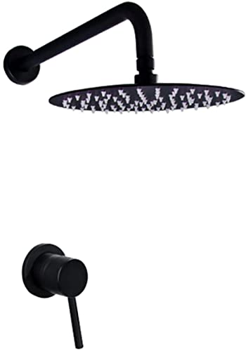 GLETSF Duschsystem, Verdecktes Duscharmatur-Set, An Der Wand Montiertes Dusch-Kombi-Set Mit 10-Zoll-Wasserfall-Regenduschkopf, Gebürstetes Gold-Matte Black GLETSF Duschsystem, Verdecktes Duscharmatur-Set, An Der Wand Montiertes Dusch-Kombi-Set Mit 10-Zoll-Wasserfall-Regenduschkopf, Gebürstetes Gold-Matte Black von GLETSF