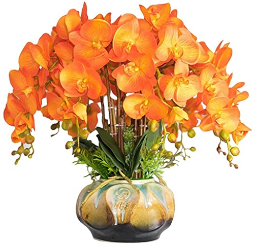 GLETSF Elegante Künstliche Orchidee Bonsai Kunstblumen Mit Vase Arrangement Pu Phalaenopsis Für Home Wohnzimmer Dekor GLETSF Elegante Künstliche Orchidee Bonsai Kunstblumen Mit Vase Arrangement Pu Phalaenopsis Für Home Wohnzimmer Dekor von GLETSF