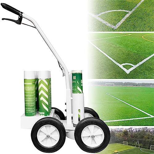 GLETSF Handbedienbarer Fahrbahnmarkierungsapplikator Mit Geräuscharmem Gummirad Für Die Linienmarkierung Von Fußballplätzen, Stadien, Spielfeldern, Start- Und Landebahnen Und Grünland von GLETSF