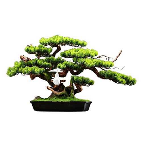 GLETSF Künstliche Bonsai-Simulationsbäume, Kunstbaumpflanzen, Dekor Für Den Innenbereich, Keramik, Zen-Topfpflanzen Für Wohnzimmer, Büro, Schreibtisch-Ornamente von GLETSF