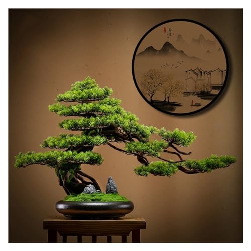 GLETSF Künstliche Pflanzen Für Den Innenbereich, Künstliche Baumpflanze, Bonsai, Chinesischer Stil, Grüne Pflanze, Topfpflanze, Wohnzimmer, Fernsehschrank, Veranda, Büro, Dekora GLETSF Künstliche Pflanzen Für Den Innenbereich, Künstliche Baumpflanze, Bonsai, Chinesischer Stil, Grüne Pflanze, Topfpflanze, Wohnzimmer, Fernsehschrank, Veranda, Büro, Dekora von GLETSF