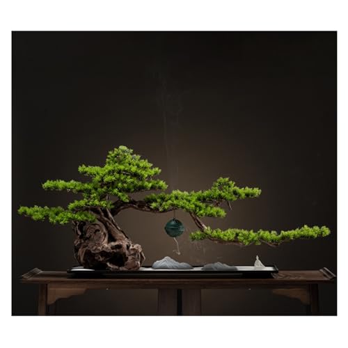 GLETSF Künstliche Pflanzen Für Den Innenbereich, Simulation Einladender Kiefern-Bonsai-Ornamente Im Chinesischen Stil, Bürolandschaft, Wohnzimmer, Hotel, Grünpflanzen, Dekoratio-A GLETSF Künstliche Pflanzen Für Den Innenbereich, Simulation Einladender Kiefern-Bonsai-Ornamente Im Chinesischen Stil, Bürolandschaft, Wohnzimmer, Hotel, Grünpflanzen, Dekoratio-A von GLETSF