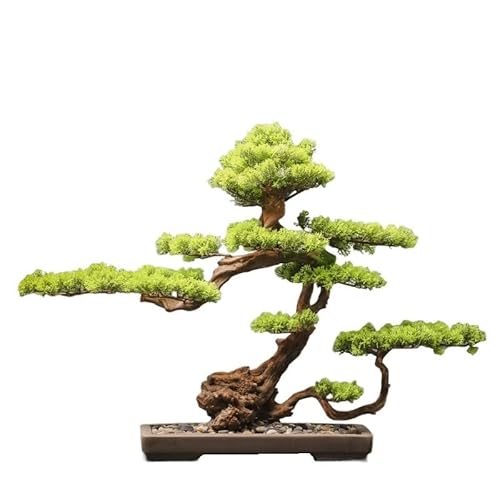 GLETSF Künstliche Pflanzen Indoor Begrüßung Kiefer Bonsai Simulation Pflanze Ornamente Gefälschte Baum Hotel Dekoration Eingang Modell Zimmer Landschaft Ornamente Pflanzen Dekor von GLETSF