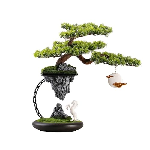 GLETSF Künstliche Pflanzen Indoor Kreative Ornamente Chinesischen Stil Künstliche Baum Landschaft Wohnzimmer Veranda Schrank Hotel Desktop Dekoration Pflanzen Dekor-A von GLETSF
